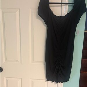 Black Ruched Dress